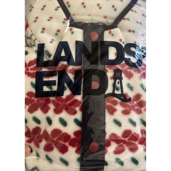 Lands' End Festive Red and Green Patterned Vest - Picture 7 of 9